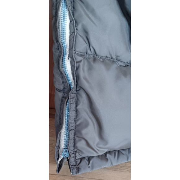 VTG COMFY Mid-Length Goose Down Quilted Car Coat Womens XL Brown Zip open sides - Picture 6 of 8